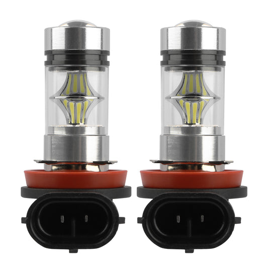 2PCS H8-H9-H11 LED Fog DRL Light Bulb IP65 Water-Resistant 360 Degree Beam Angle 6000K White