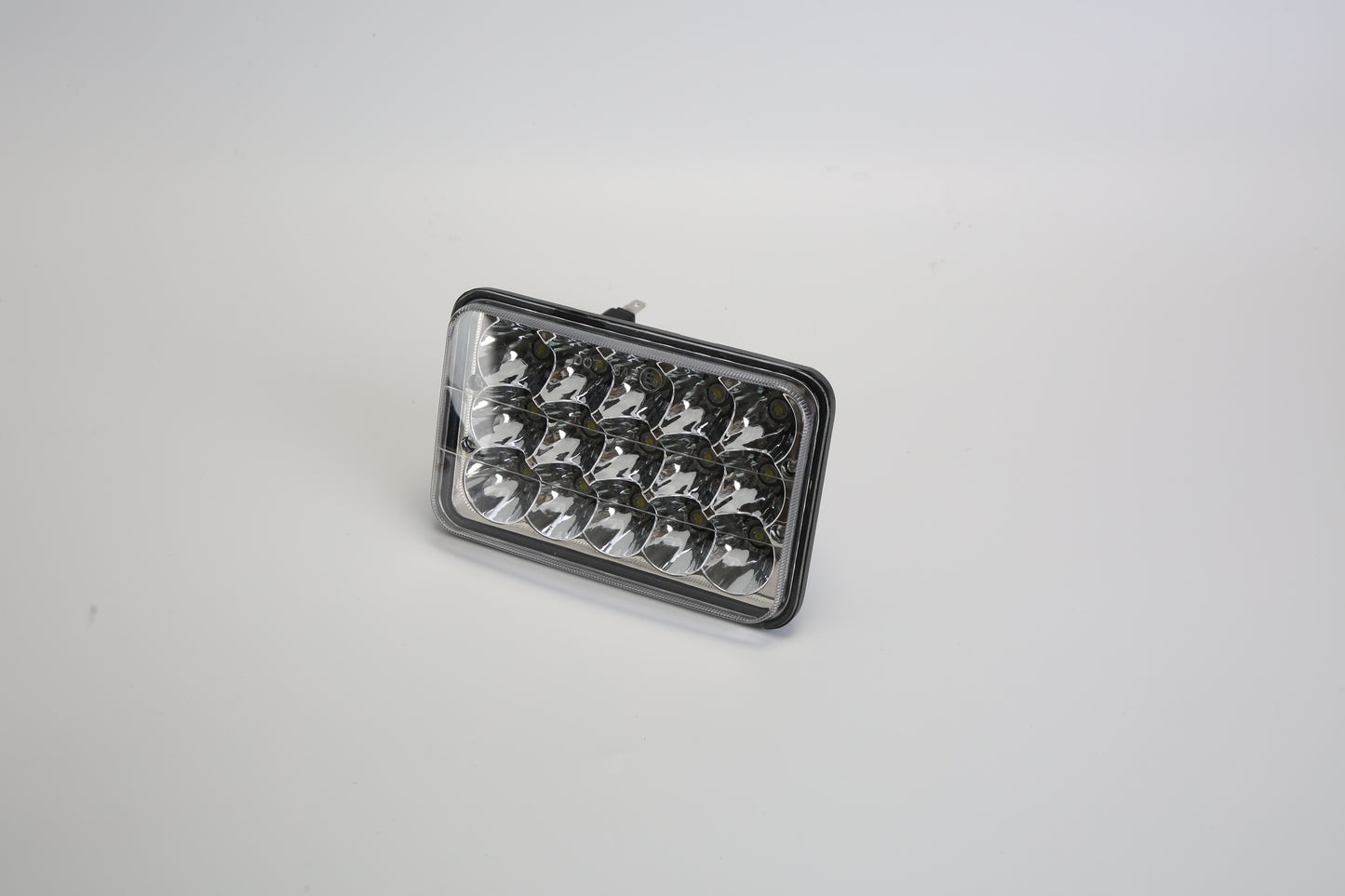 2Pcs 4x6in Car LED Headlights Vehicle Rectangular Headlamp With H4 Socket H4-to-3Pins Adapter With High Low Beam White Light IP68 Waterproof For 10-80V SUV Truck Sedan Car Motorcycle