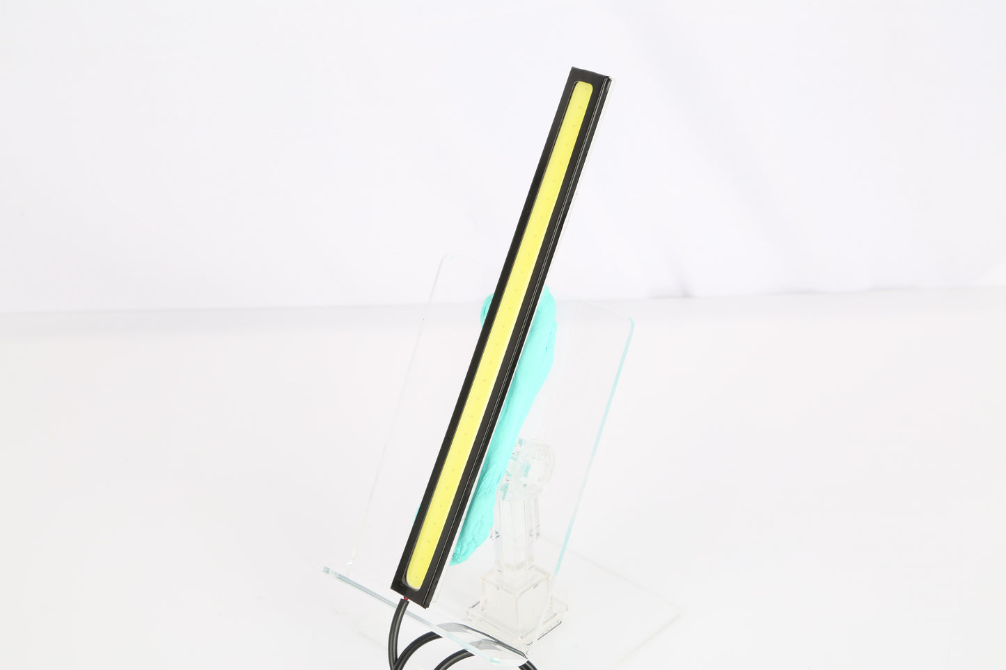 2Pcs LED Daytime Running Lights Car LED COB DRL Fog Lights IP45 Waterproof LED Strip Fog Day Driving Lamp Sticker For 12V Car Interior Exterior Use