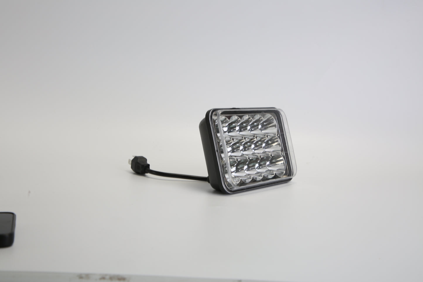 2Pcs 4x6in Car LED Headlights Vehicle Rectangular Headlamp With H4 Socket H4-to-3Pins Adapter With High Low Beam White Light IP68 Waterproof For 10-80V SUV Truck Sedan Car Motorcycle