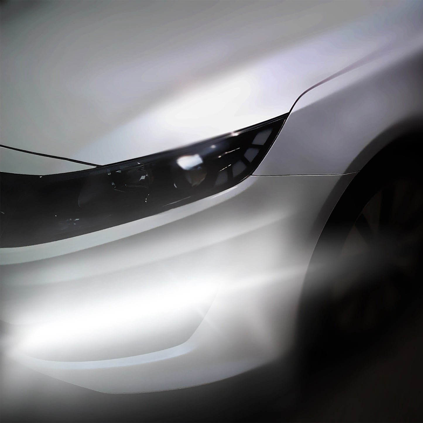 2Pcs LED Daytime Running Lights Car LED COB DRL Fog Lights IP45 Waterproof LED Strip Fog Day Driving Lamp Sticker For 12V Car Interior Exterior Use